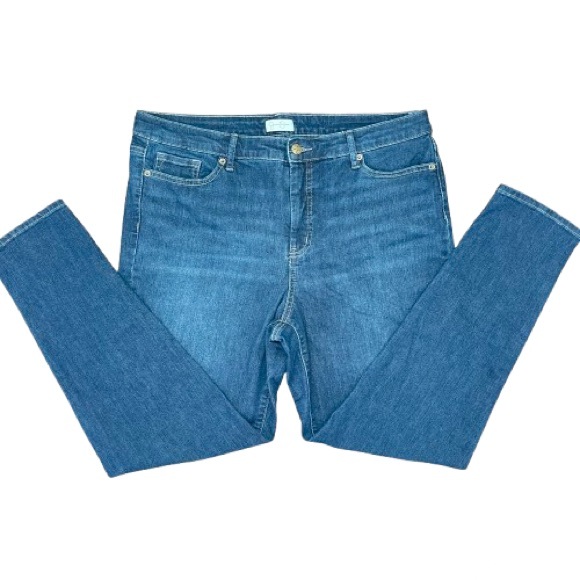 Jessica Simpson Dark Blue, Straight Leg Denim Jeans | Size 16 - Picture 1 of 10